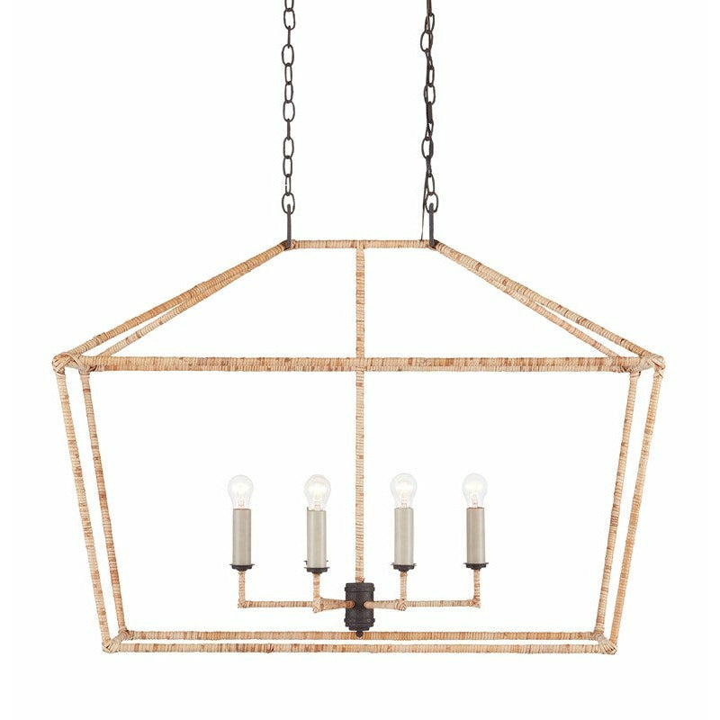 Denison Rattan Rectangular Lantern