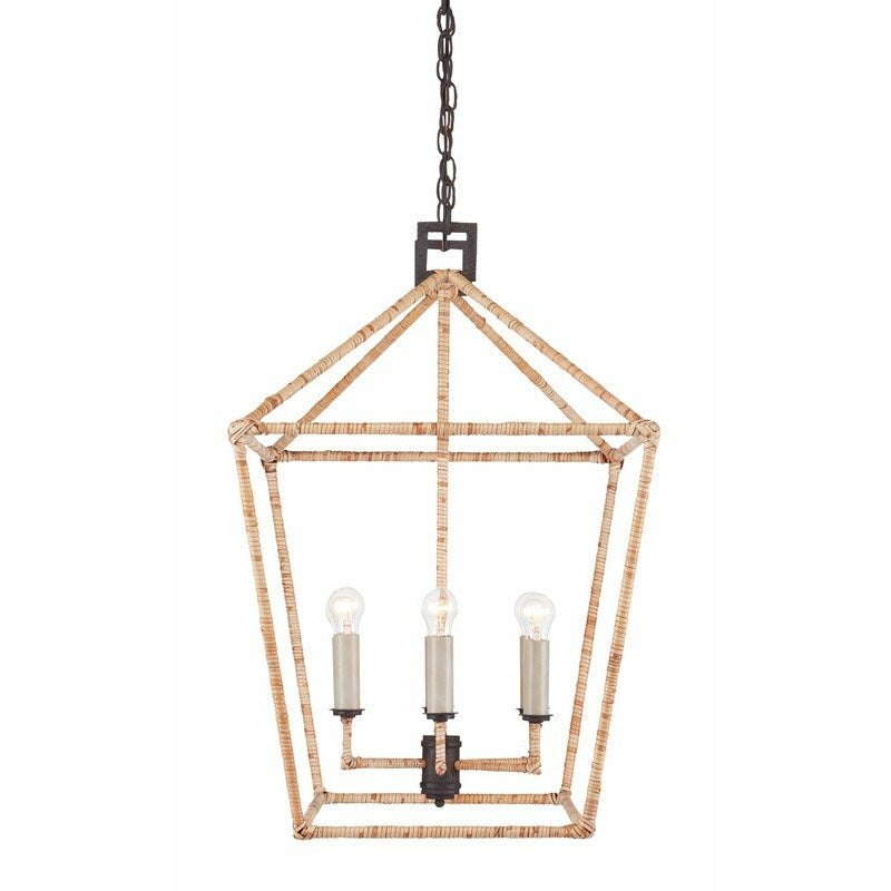 Denison Rattan Rectangular Lantern