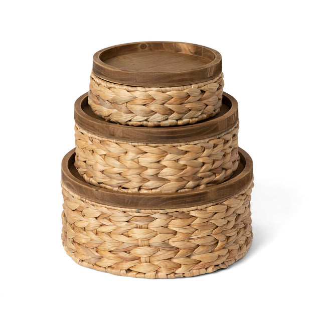 Ronnie Woven Hyacinth Round Storage Basket