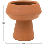 Marlin Terracotta Footed Vase