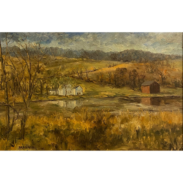Autumnal Landscape Vintage Painting