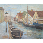 Vintage Oil Painting - Village Marina