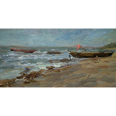 Antique Sea Landscape Painting