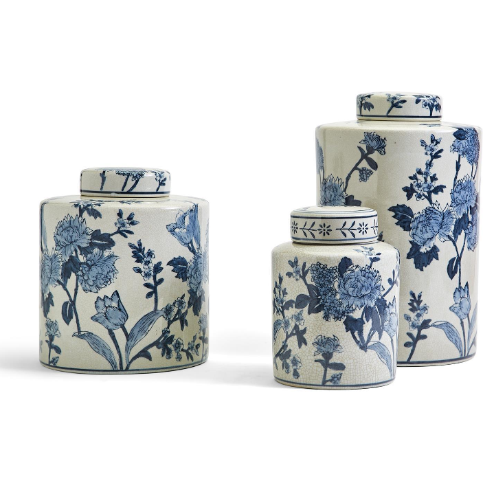 Japanese Blossom Tea Jars