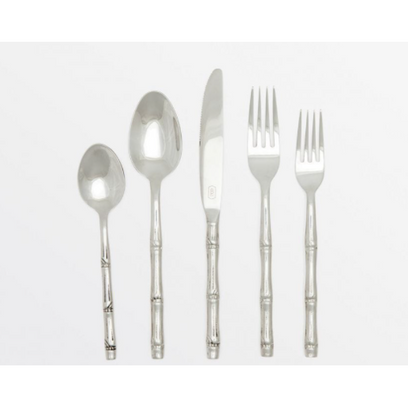 Set/5- Liliana Polished Silver Flatware Set