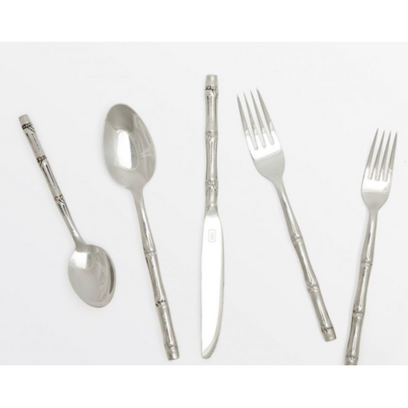 Set/5- Liliana Polished Silver Flatware Set