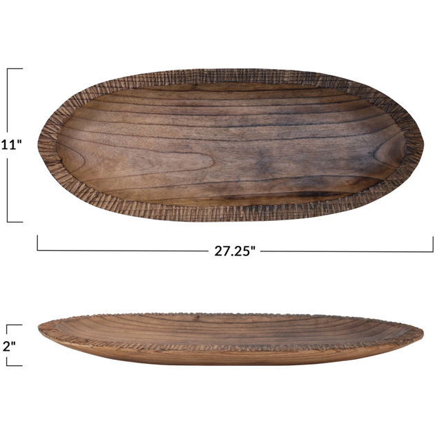 Brooks Carved Tray – Park and Oak Collected