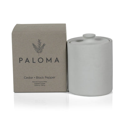 Paloma Candle- Cedar & Black Pepper
