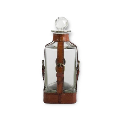 Glass Decanters With Leather Straps