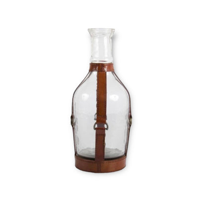 Glass Decanters With Leather Straps