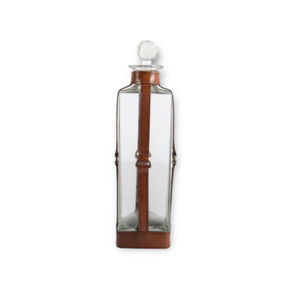 Glass Decanters With Leather Straps