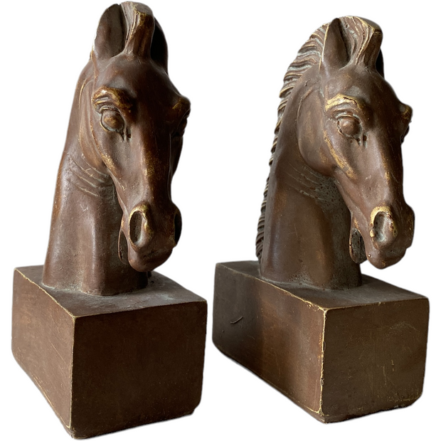 Vintage Horse Head Bookends