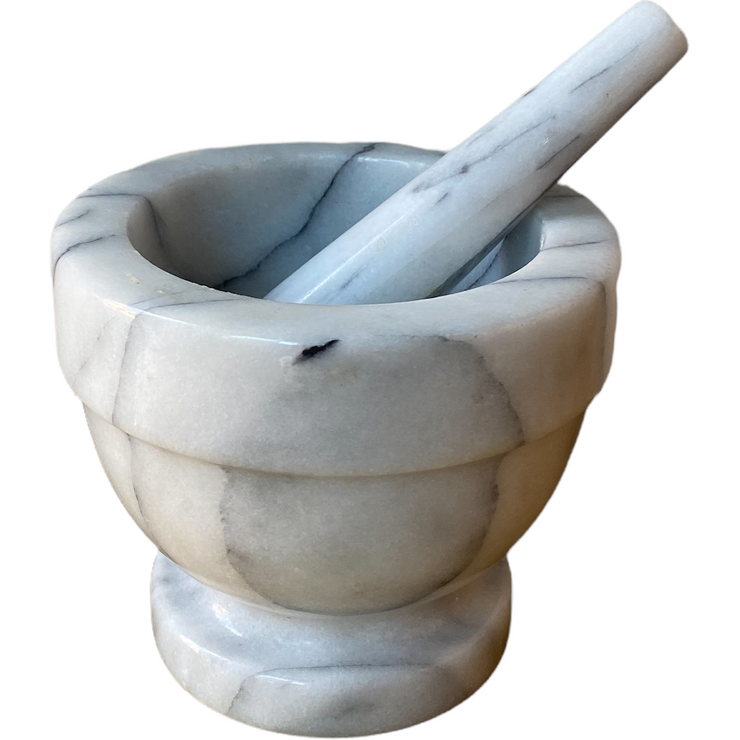 Vintage Marble Mortar and Pestle