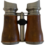Vintage French Leather Wrapped Binoculars