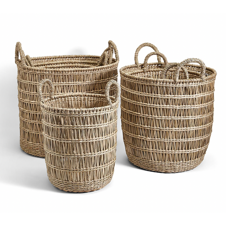 Jolene Seagrass Baskets Oval - Set of Three