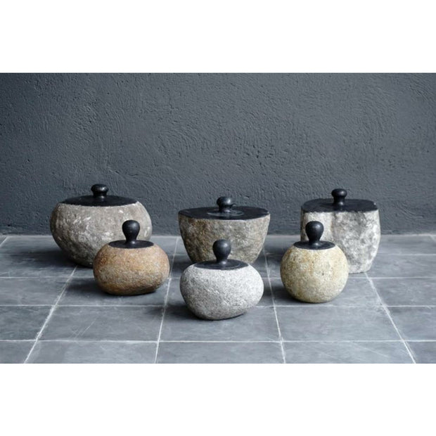 Stone Pot w/Lid