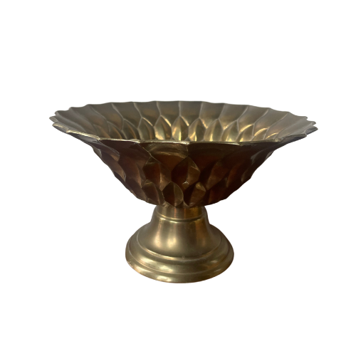 Vintage Faceted Compote