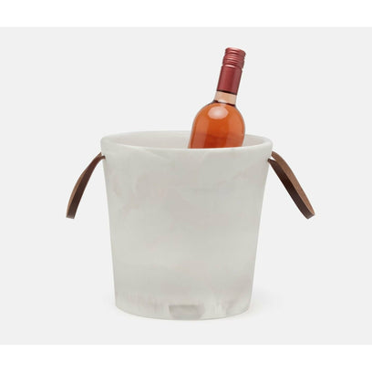 Wesley White Swirled Ice Bucket