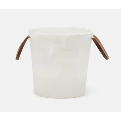 Wesley White Swirled Ice Bucket