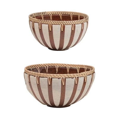 S/2 - Agatha Terracotta Bowls