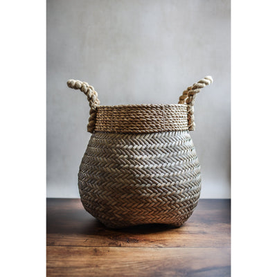 Isola Rattan Basket with Jute Rope Handle - Large