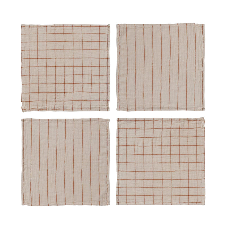 S/4 - Cotton Double Cloth Napkins