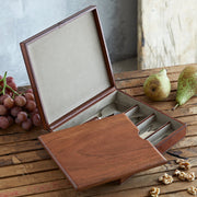 Camille Leather Cheese Knife And Board Set