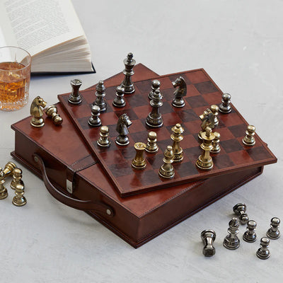Leather Handcrafted Chess Board