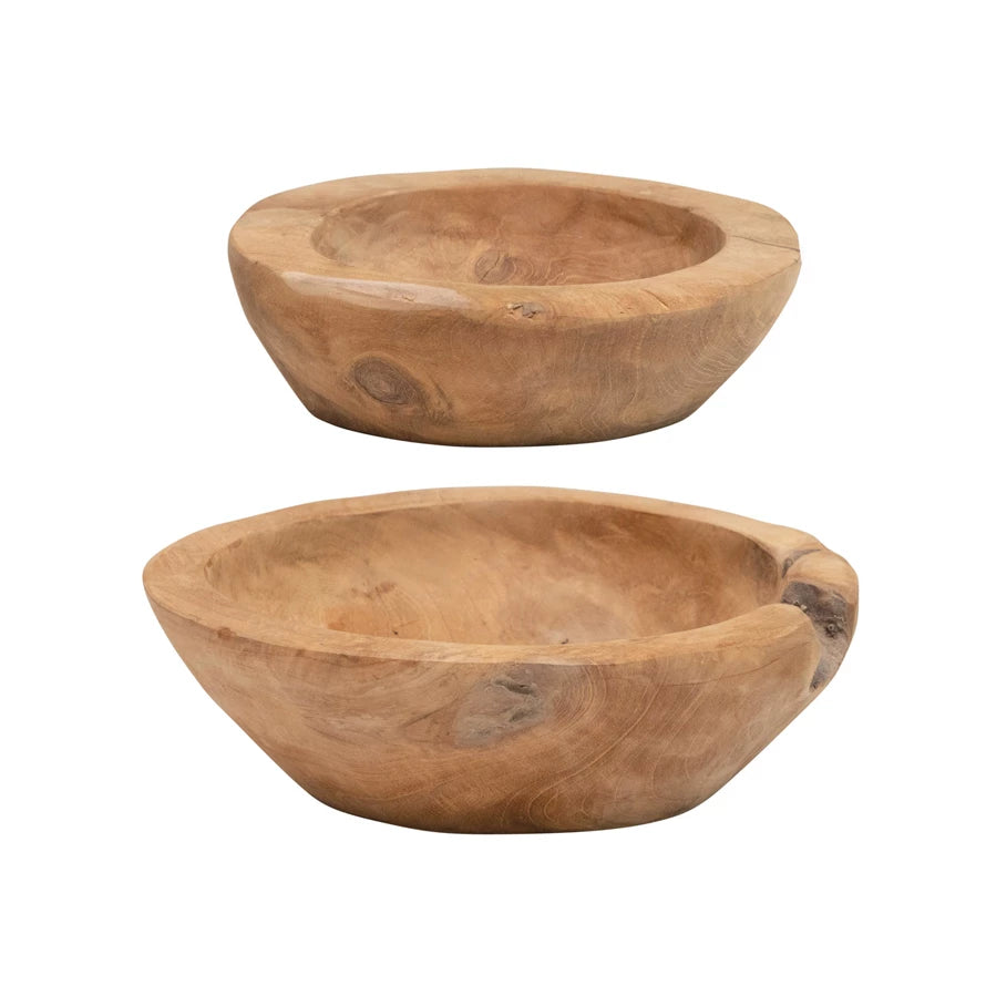 S/2- Teakwood Bowls