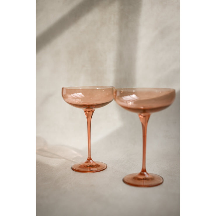 Estelle Estelle Colored Champagne Flute - Set of 2 {Blush Pink