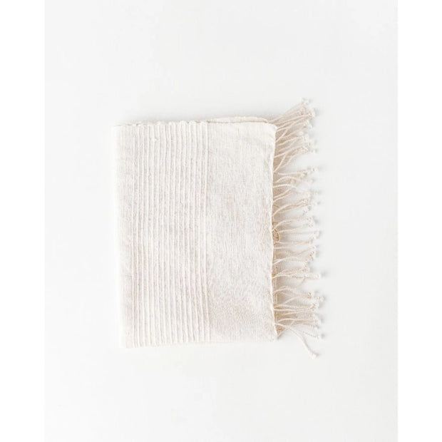 Riviera Striped Cotton Hand Towel- Natural