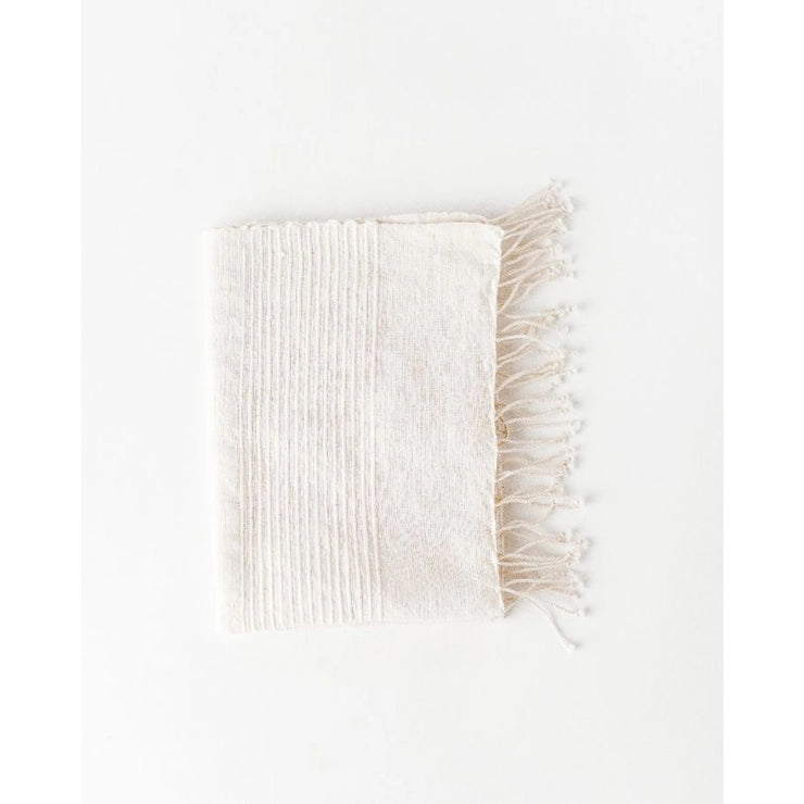 Riviera Striped Cotton Hand Towel - Natural