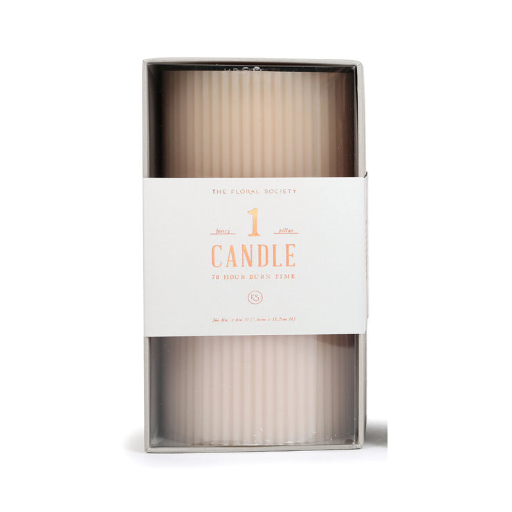 Billie Pillar Candle- Parchment