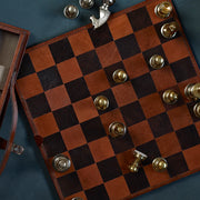 Leather Handcrafted Chess Board