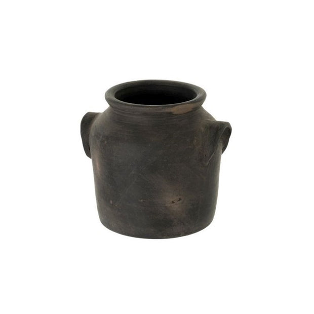 Milos Burnt Terracotta Urn - Small