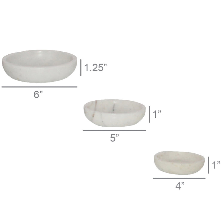 S/3 - Evelyn Marble Bowls