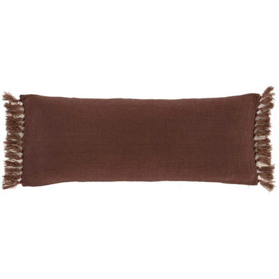 Evelie Linen Russet Decorative Pillow- 16x40"