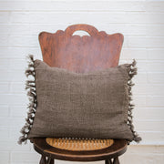 Evelie Linen Mushroom Decorative Pillow- 16x20"